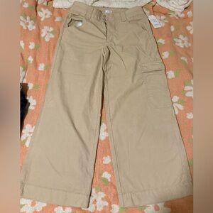 Corduroy wide leg cargo